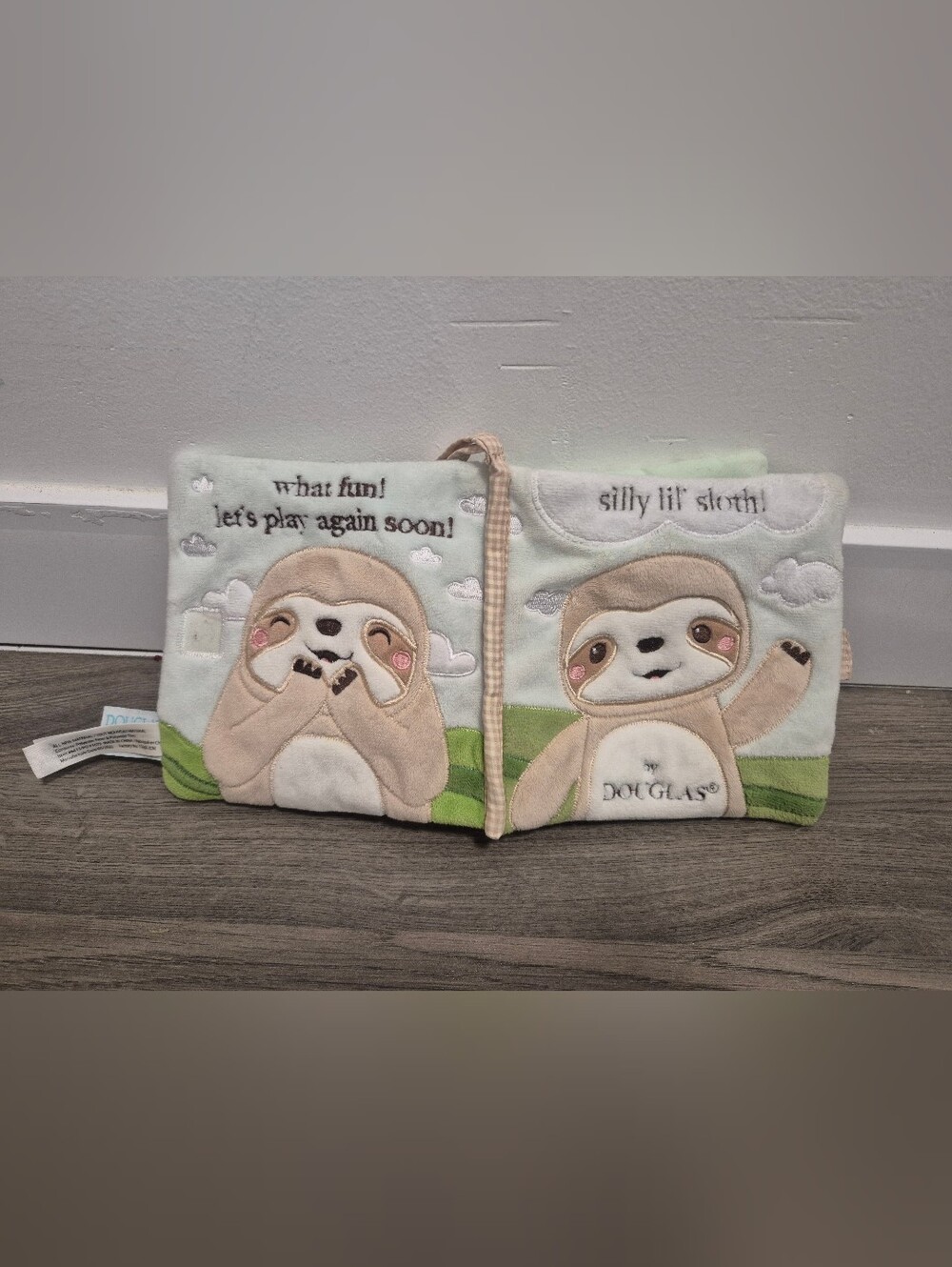*5/$25* Douglas Baby Sloth Soft Plush Activity Book
